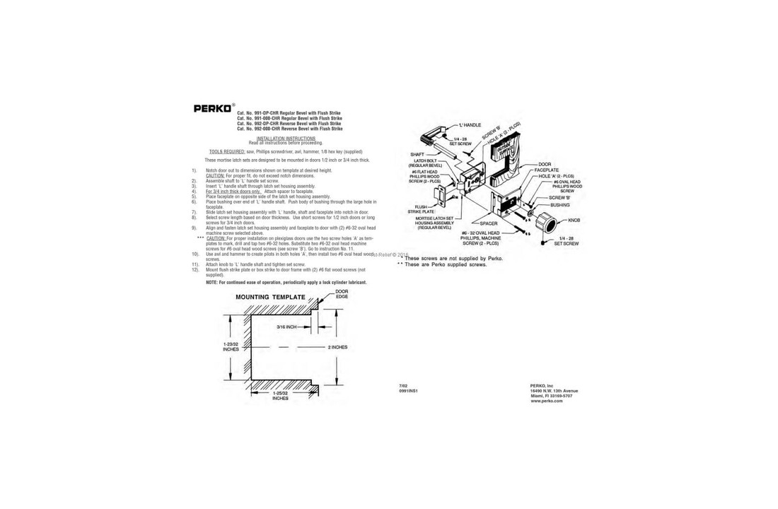Cabindoor - Conjunto de pestillo a ras con pomo