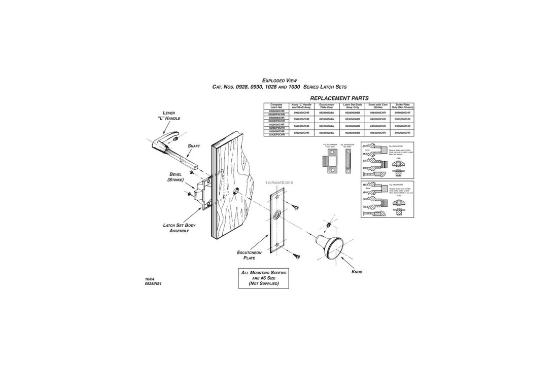 Cabindoor - Rim Latch Set met Box Strike