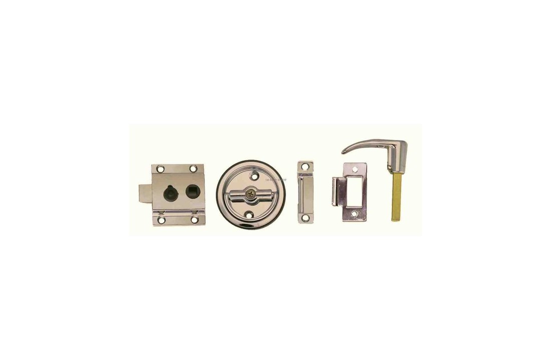 Cabindoor - Flush Cup Rim Latch Set met deurkruk en bekerhendel, deurklinkknop