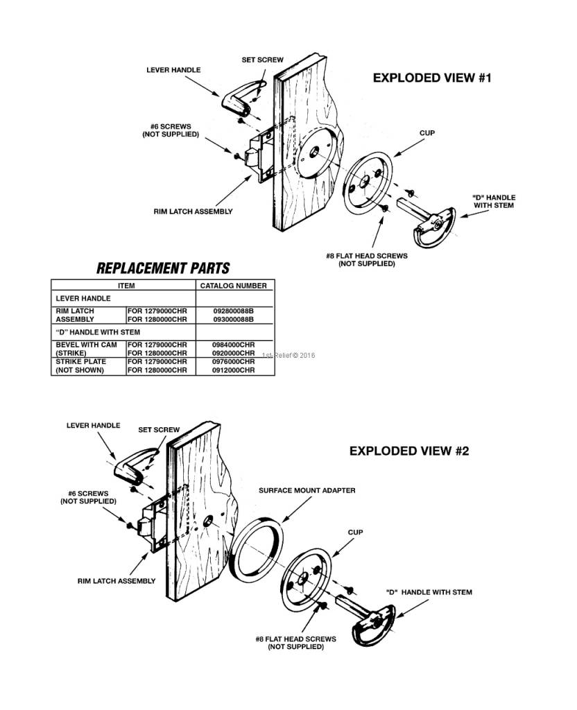  Perko 1280DP0CHR Flush Cup Rim Latch Set : Tools & Home  Improvement