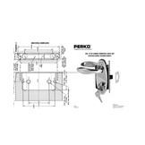 Cabindoor - Set serratura da infilare con maniglie, chiudibile a chiave