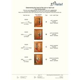 Cabindoor - Full Size Rim Lock Set with Handles, key lockable