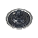 Gasoline-filler pipe with ratcheting seal and vacuum relief / over pressure relief (VOPR)