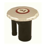 Gasoline-filler pipe with ratcheting seal, syntetic resin inlay and vacuum relief / over pressure relief (VOPR)