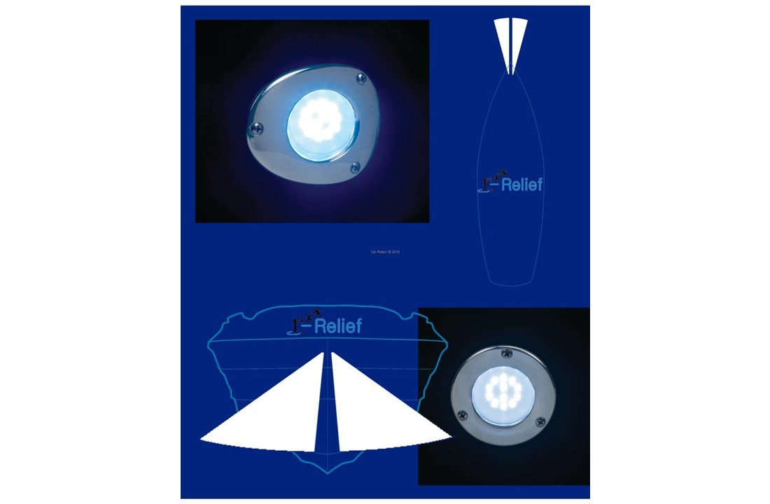 Luz LED de proa y ancla de barco en diseño recto o en ángulo