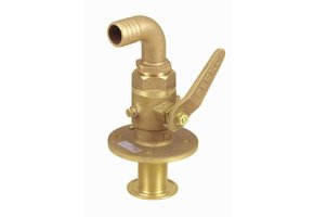 Sea cock curved - ball-valve
