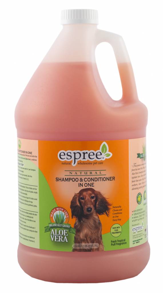 Espree Espree 2-in-1 Dog Shampoo – Natural Cleaning & Conditioning with Aloe Vera and Jojoba Oil