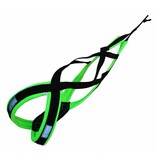 LASALINE X-Back harnais pour chien pour le vélo, ski-joering, scooter, traîneau - en noir avec un rembourrage vert fluo - Copy