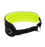 LASALINE Handsfree Dog Walking Running Jogging Waist Belt -  neon yellow Pedding/ black with reflectors