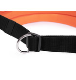 LASALINE Handsfree Dog Walking Running Jogging Waist Belt -  neon orange Pedding/ black with reflectors