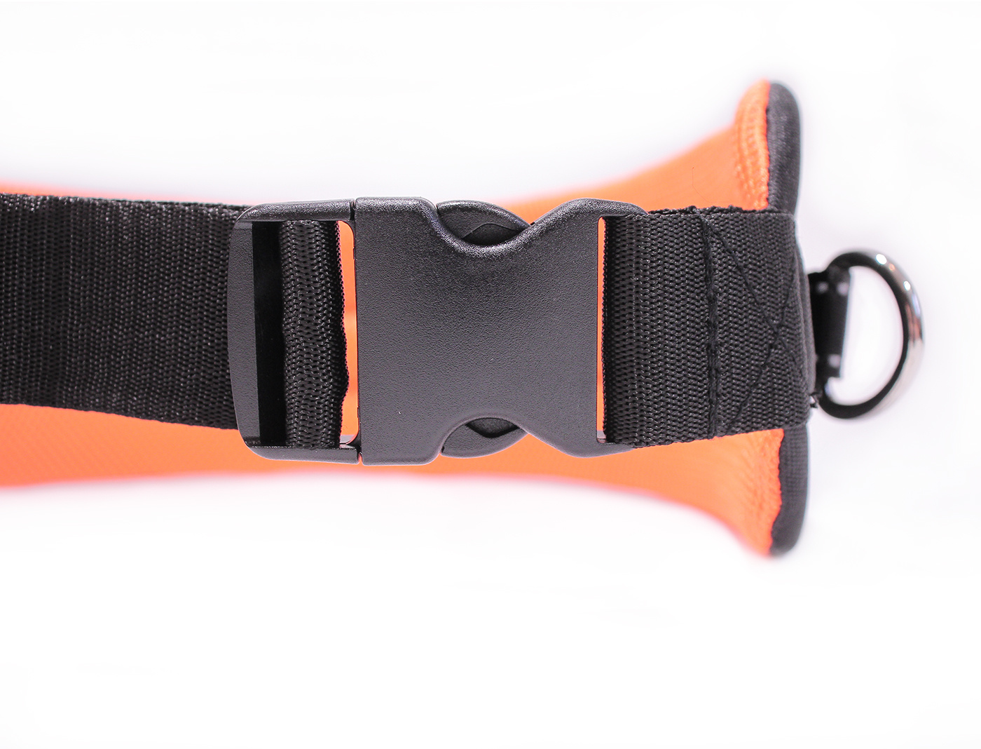 LASALINE Mains-libres chien marchant Courir jogging Ceinture - orange fluo Pedding / noir avec réflecteurs