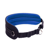 LASALINE Mains-libres chien marchant Courir jogging Ceinture - bleu foncé Pedding / noir avec réflecteurs