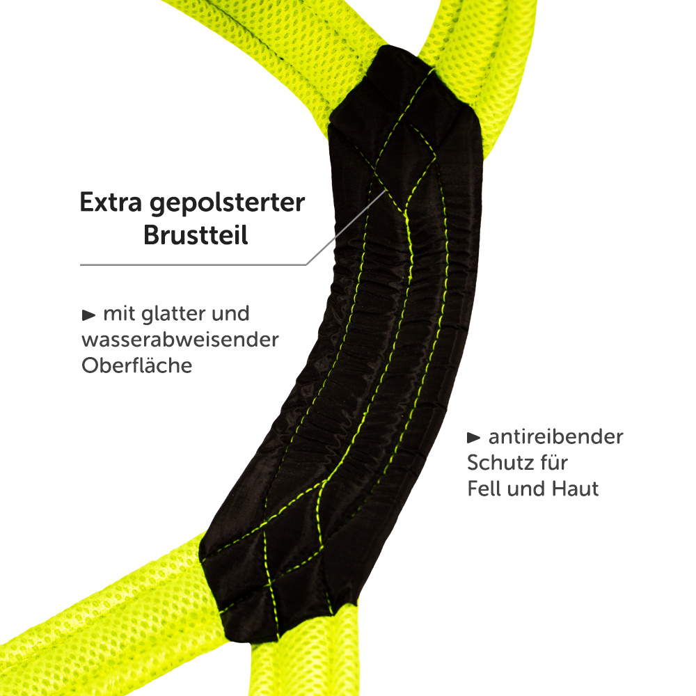 LASALINE LASALINE Weight Pulling Dog Harness, X - Back Style  in neon yellow/black