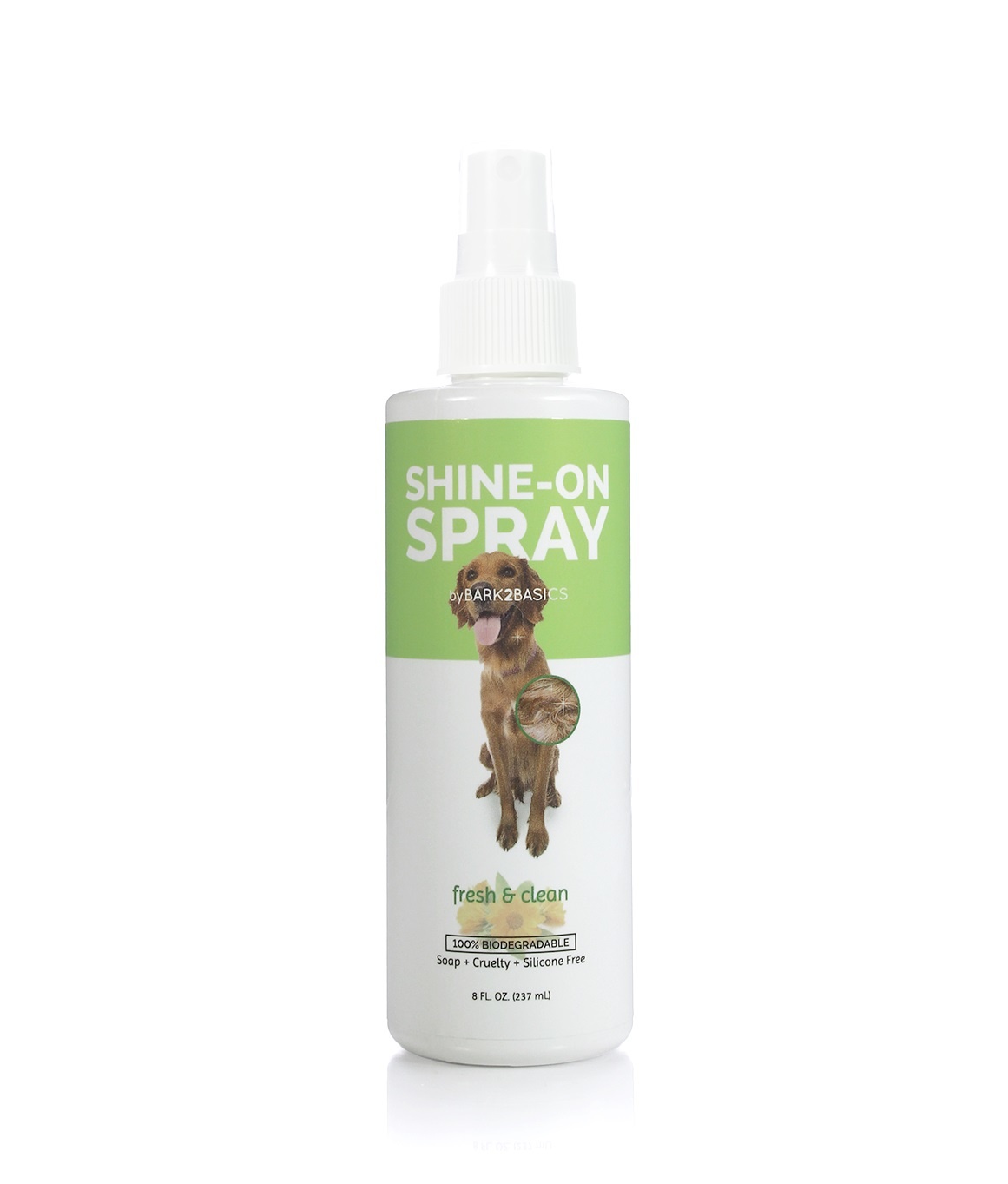 Bark2basics Shine On Scissoring Spray for a shiny coat