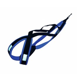 LASALINE Weight Pulling Dog Harness, X - Back Style in black-blue - Special size