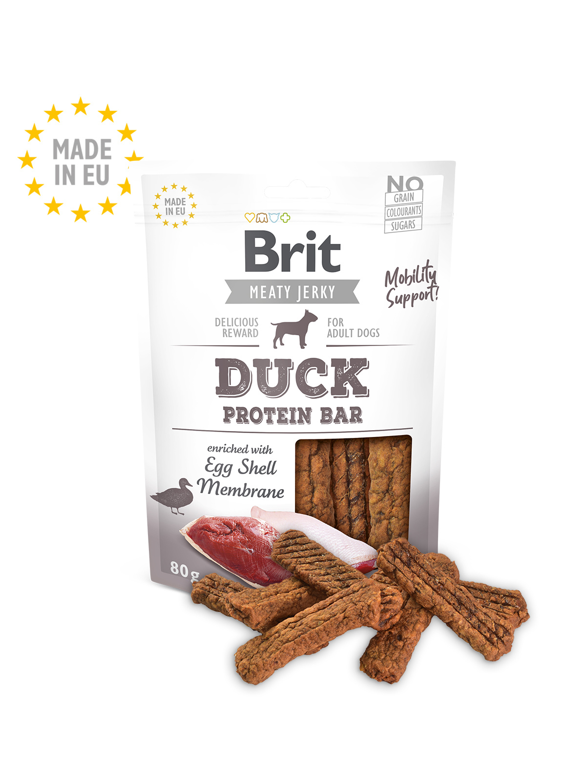 Brit Hundefutter Brit Jerky Snack–Duck Protein bar