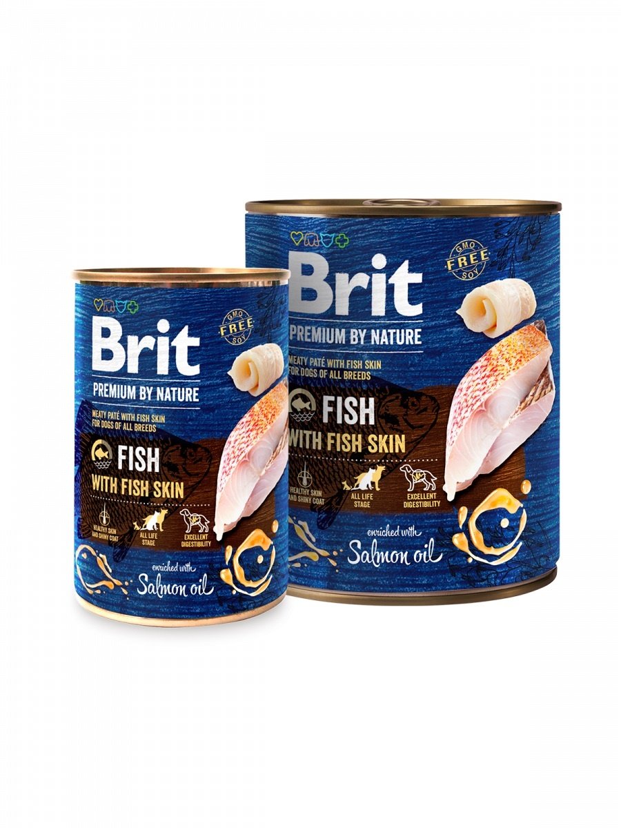 Brit Hundefutter Brit Premium by Nature Fish with Fish Skin - Fleischpastete mit Fischhaut