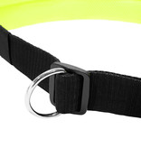 LASALINE Handsfree Dog Walking Running Jogging Waist Belt -  neon yellow Pedding/ black with reflectors