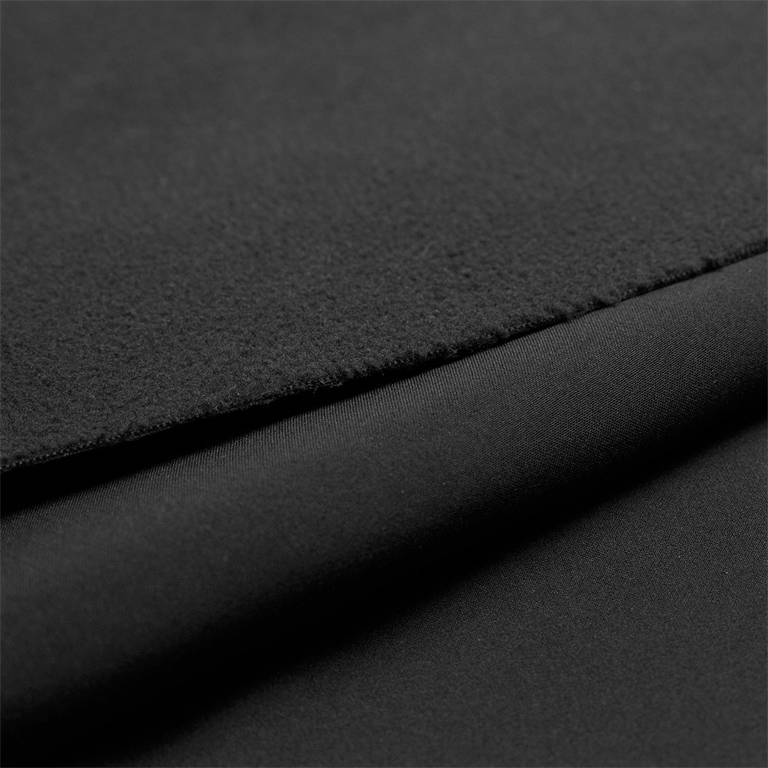 Lasagroom Softshell Stoff kaufen – Schwarz, 3-lagig, Meterware