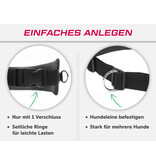 LASALINE LASALINE Handsfree Dog Walking Running Jogging Waist Belt -  black Pedding/ black with reflectors