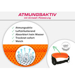 LASALINE Handsfree Dog Walking Running Jogging Waist Belt -  neon orange Pedding/ black with reflectors