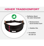 LASALINE Handsfree Dog Walking Running Jogging Waist Belt -  neon orange Pedding/ black with reflectors