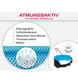 LASALINE Mains-libres chien marchant Courir jogging Ceinture - bleu clair Pedding / noir avec réflecteurs