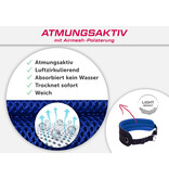 LASALINE Mains-libres chien marchant Courir jogging Ceinture - bleu foncé Pedding / noir avec réflecteurs