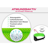 LASALINE Mains-libres chien marchant Courir jogging Ceinture - néon vert Pedding / noir avec réflecteurs