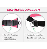 LASALINE Handsfree Dog Walking Running Jogging Waist Belt -  black neonpink