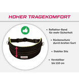 LASALINE Mains-libres chien marchant Courir jogging Ceinture - néon Jaune Pedding / noir avec réflecteurs