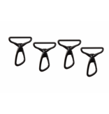 Lasagroom Black Metal Swivel Snap Hooks with Spring Closure – Durable Metal Carabiners