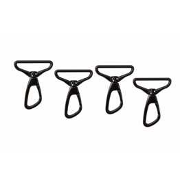 Lasagroom Metal Swivel Snap Hooks – Black, 6.24 × 4.55 cm