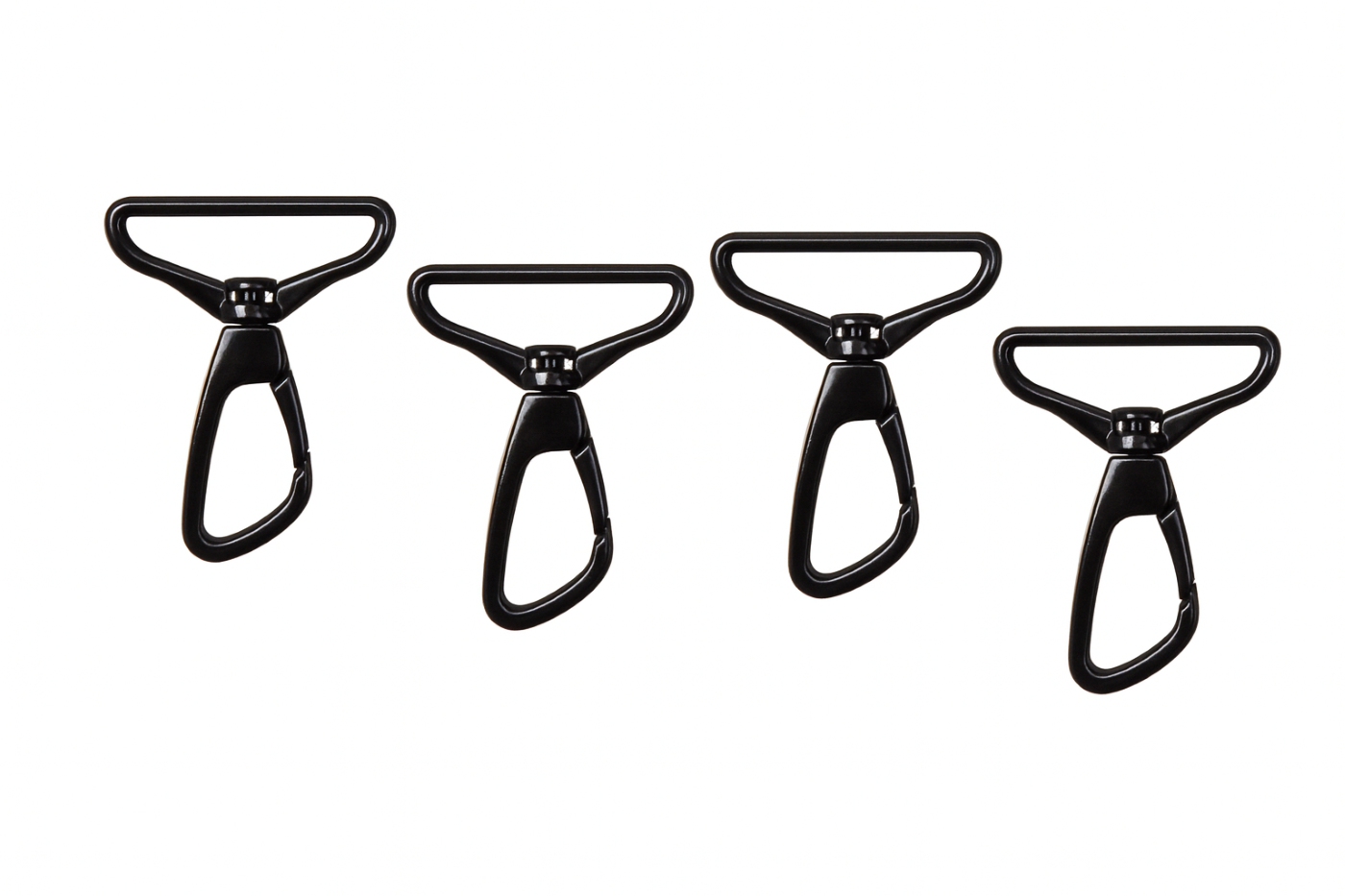 Lasagroom Black Metal Swivel Snap Hooks with Spring Closure – Durable Metal Carabiners