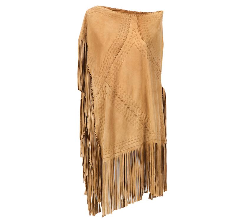 Suede fringe Poncho - Amor Mondial