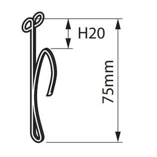 inschuifhaken gordijn groot 25 stuks 75mm