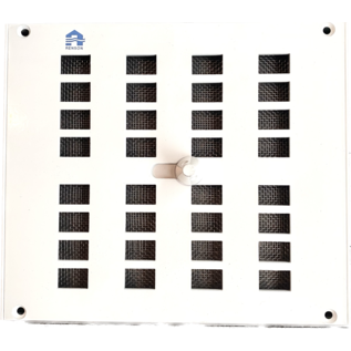 Renson Met het afsluitbaar luchtrooster van  Renson  regelt u zelf de luchttoevoer doormiddel van een schuifknop. Het rooster is voorzien van muggengaas.