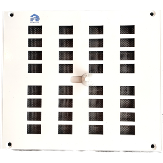 Renson Met het afsluitbaar luchtrooster van  Renson  regelt u zelf de luchttoevoer doormiddel van een schuifknop. Het rooster is voorzien van muggengaas.   - Copy