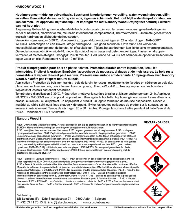 NANODRY NANODRY WOOD-S 1L