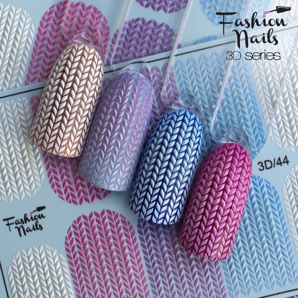 Fashion Nails Nail Wraps 3D-44