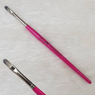 Gel Pinsel Fullcover, Größe 6, Pink-Glitzer