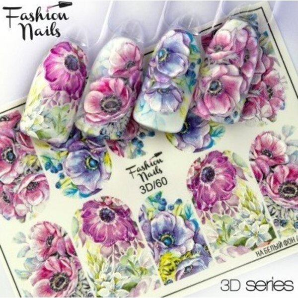 Fashion Nails Nail Wraps 3D 60