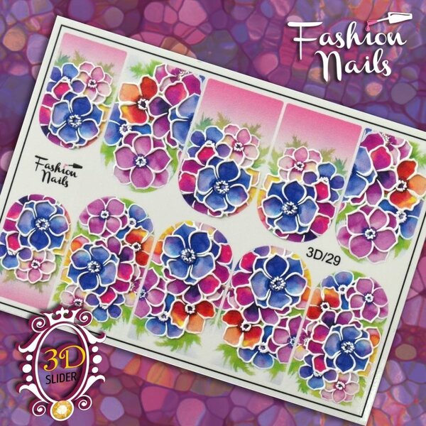 Fashion Nails Nail Wraps 3D 29
