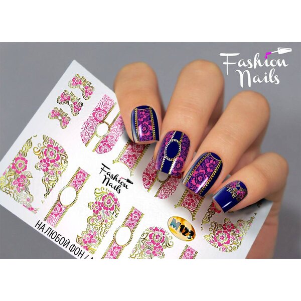 Fashion Nails Nail Wraps metallic m123