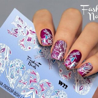 Nail Wraps Weisse Tresse W23