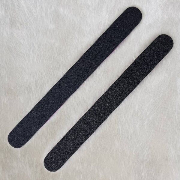 MPK Nails® Profi Feile gerade schwarz, pinker Kern