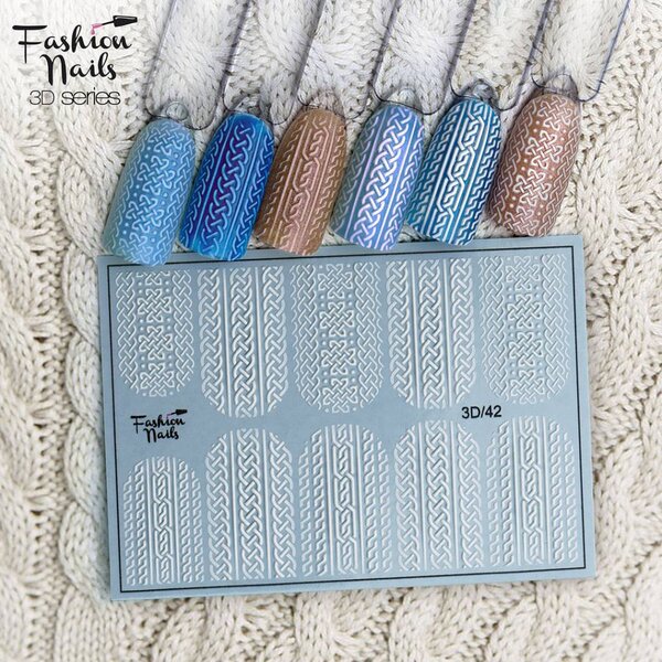 Fashion Nails Nail Wraps 3D 42