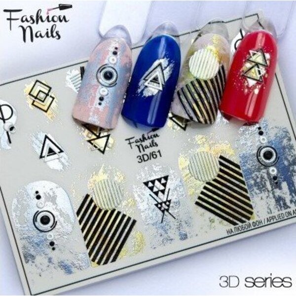 Fashion Nails Nail Wraps 3D 61