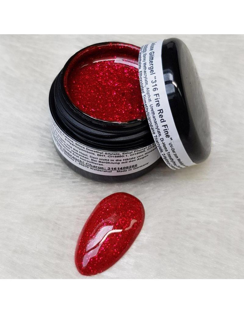 Deluxe Glittergel 316 Fire Red Fine