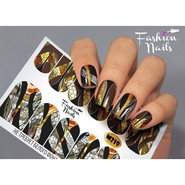 Fashion Nails Nail Wraps metallic  m219